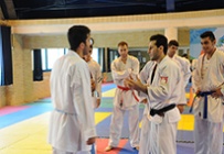 حضور آرش میراسماعیلی در تمرینات تیم ملی کاراته